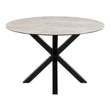 Bendt Ronde Eettafel 'Line' Keramiek, 119cm, kleur Grijs