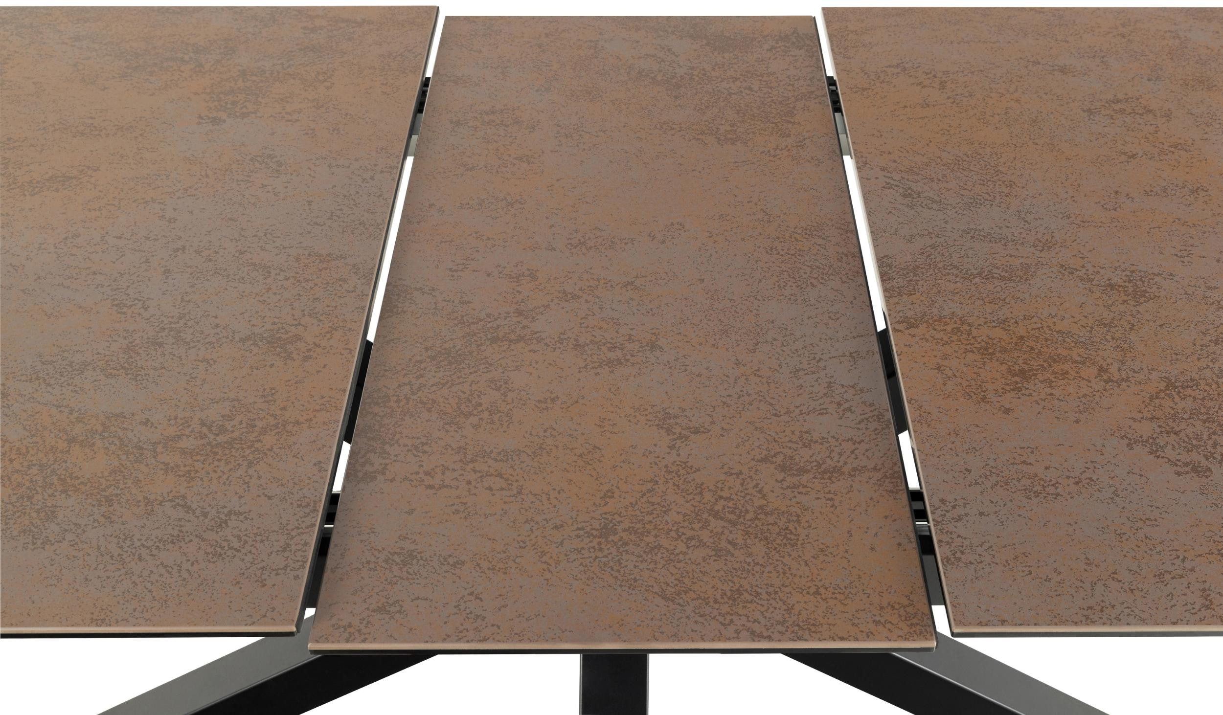 Bendt Uitschuifbare Eettafel 'Line' Keramiek, 168-210 x 90cm, kleur Bruin