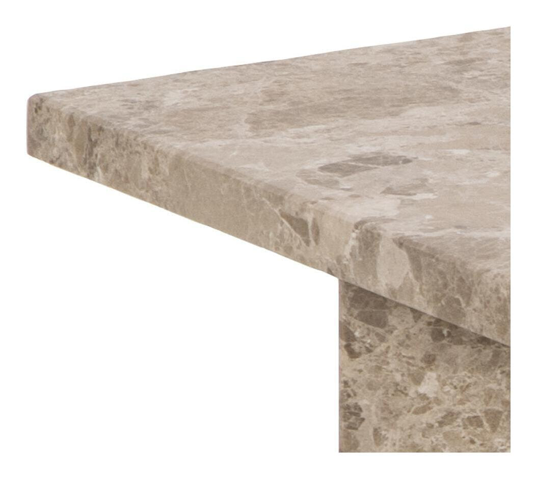 Bendt Vierkante Salontafel 'Shaunika' Marmer, 90 x 90cm, kleur Lichtbruin
