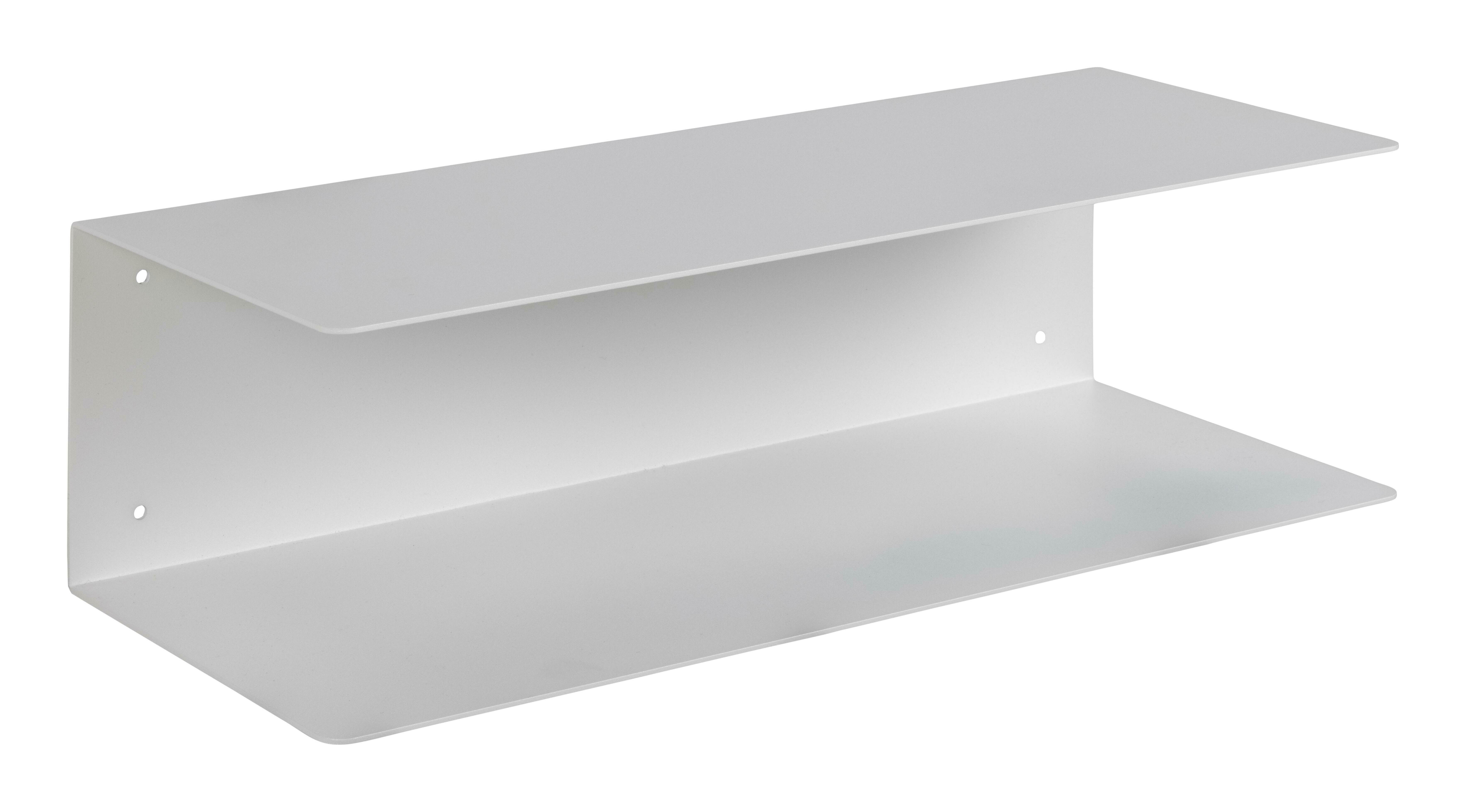 Bendt Wandplank 'Nonny' met dubbele plank, 50cm, kleur Wit