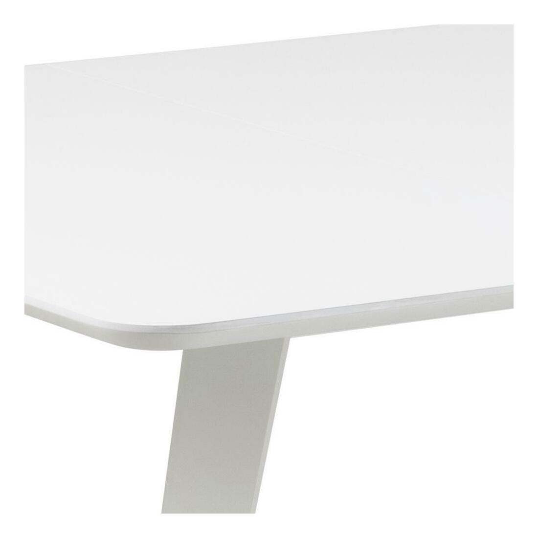 Bendt Uitschuifbare Eettafel 'Torkil' 80-120 x 80cm, kleur Wit