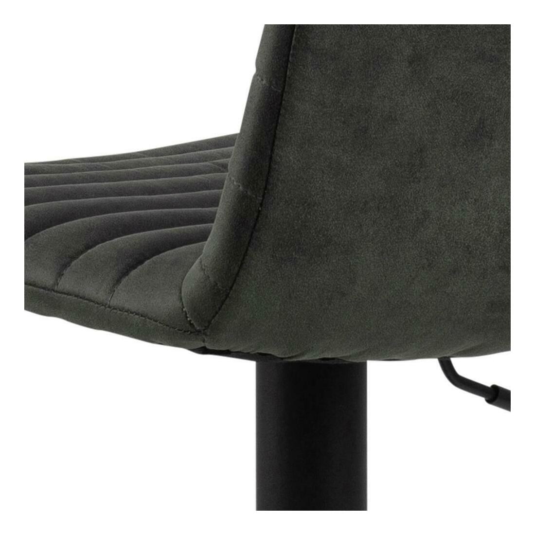 Bendt Draaibare Barkruk 'Yordy' PU, kleur Antraciet (zithoogte 60.5-82cm)