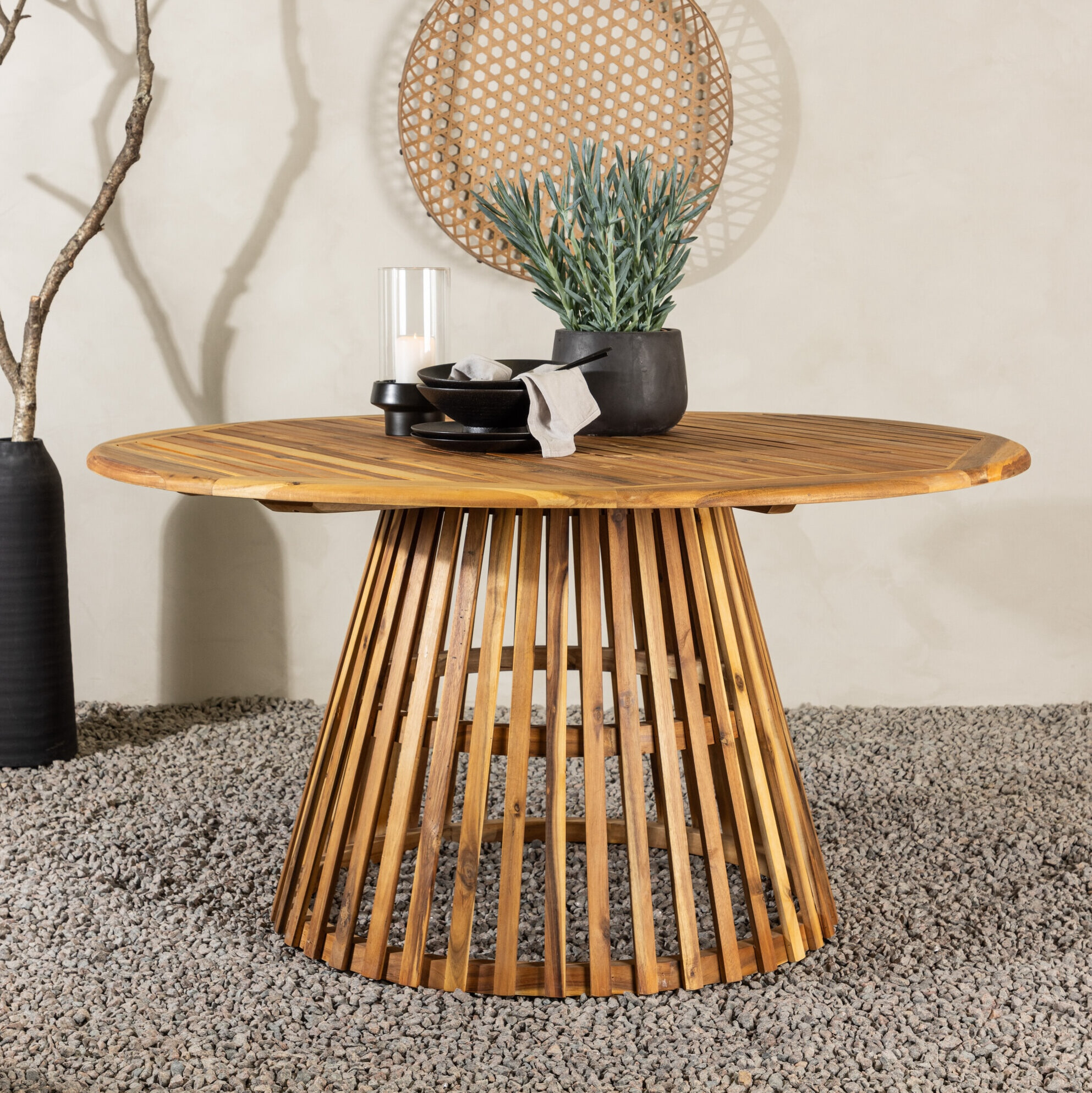 Nohr Ronde Tuintafel Ferman Acaciahout, 150cm - Naturel