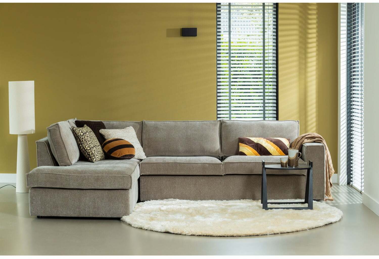 WOOOD Vloerlamp 'Loft' Bouclé, 130cm