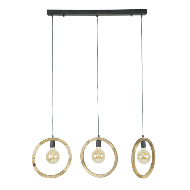 Hanglamp 'Mattie' Mangohout, 3-lamps