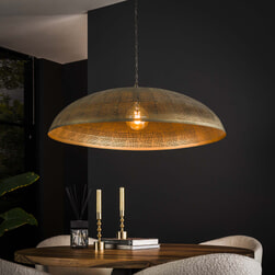 LifestyleFurn Hanglamp 'Aubre' Metaal, Ø90cm, kleur Brons Antiek
