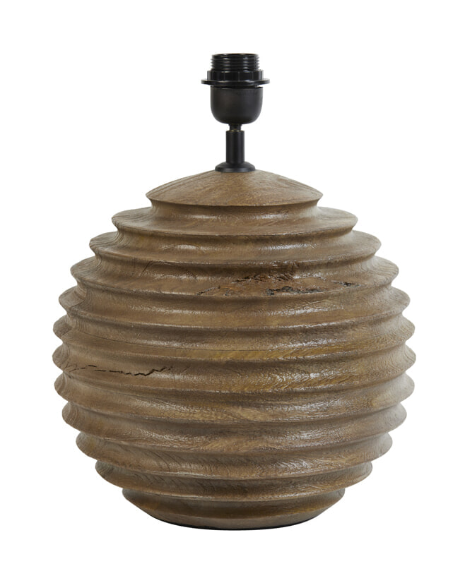 Light & Living Tafellamp Renzo Mangohout, 38cm - Mat Bruin (excl. kap)