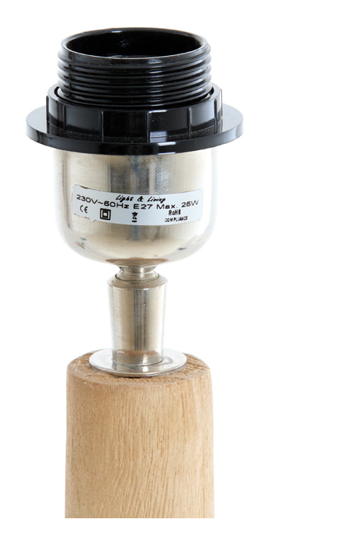 Light & Living Vloerlamp 'Jovany' Mangohout, 135cm, kleur Naturel (excl. kap)