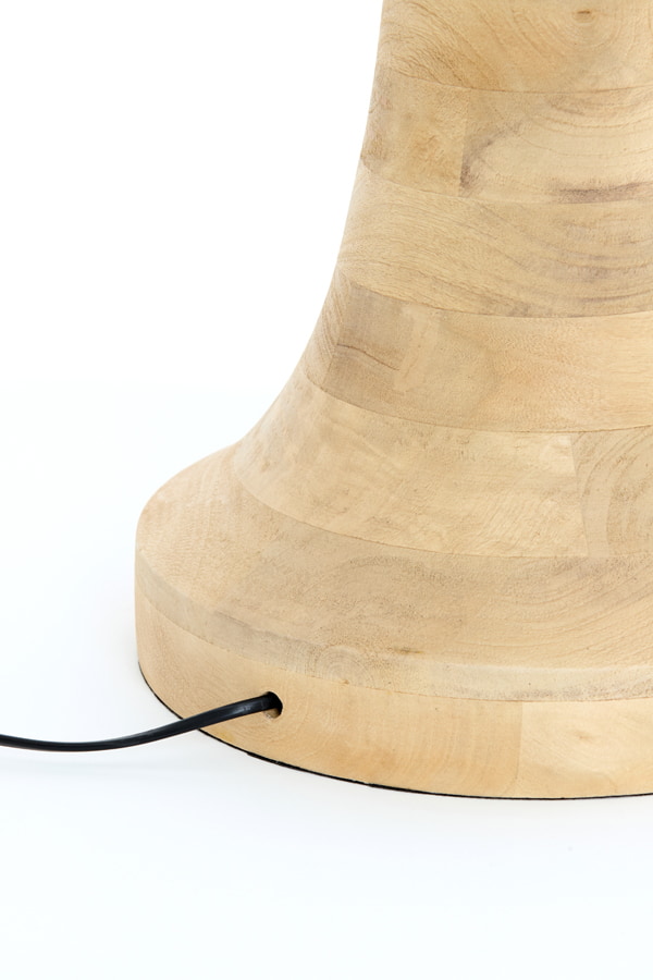 Light & Living Vloerlamp 'Jovany' Mangohout, 135cm, kleur Naturel (excl. kap)