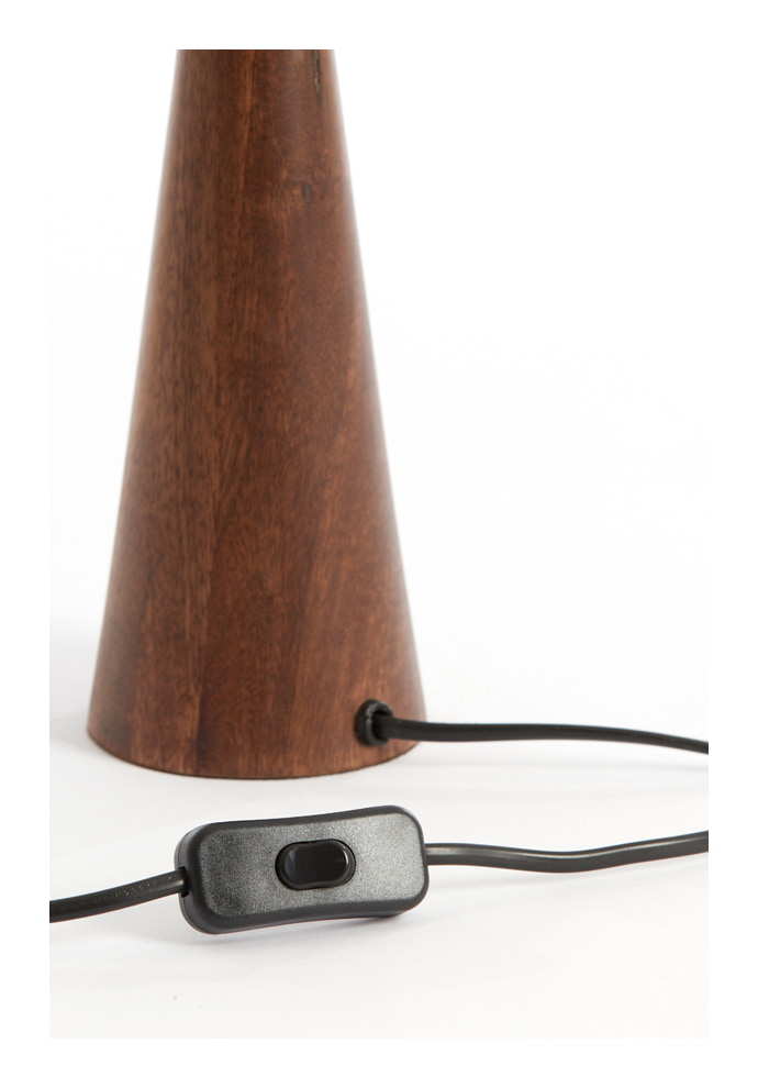Light & Living Tafellamp 'Festina' Mangohout, 33cm, kleur Bruin (excl. kap)