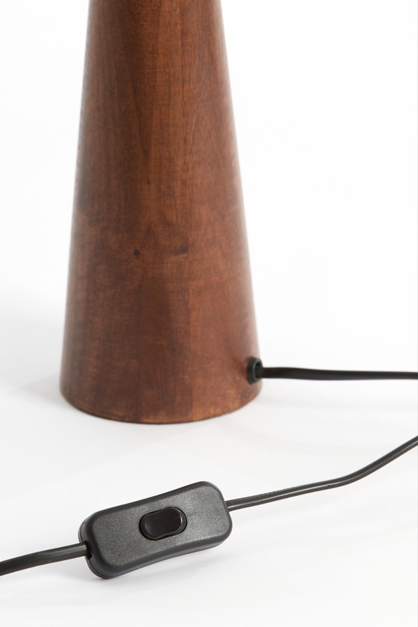 Light & Living Tafellamp 'Festina' Mangohout, 40cm, kleur Bruin (excl. kap)