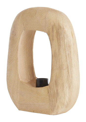 Light & Living Tafellamp 'Kelafo' Mangohout, 30cm, kleur Naturel