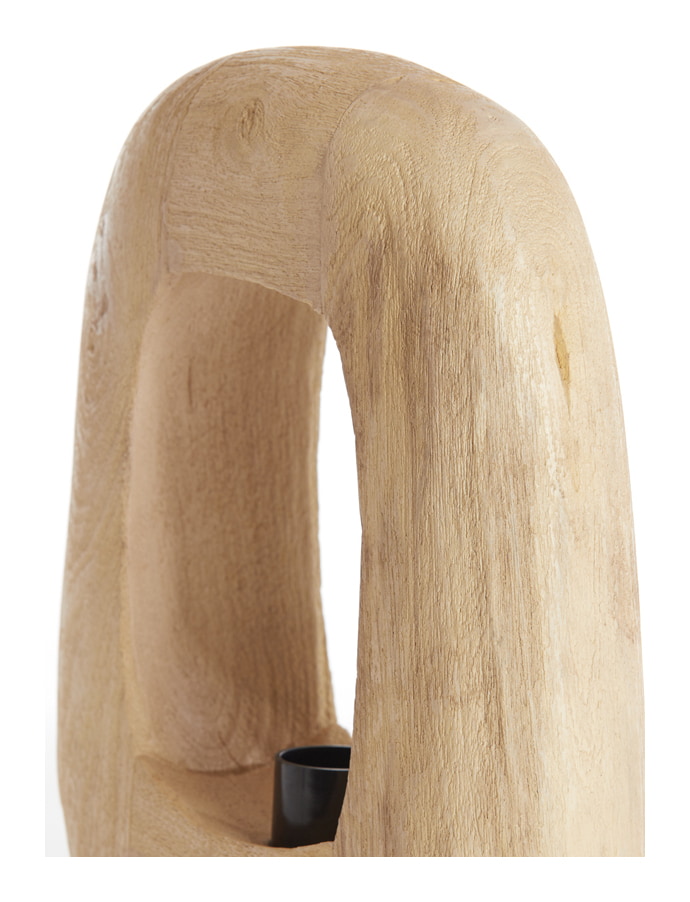 Light & Living Tafellamp 'Kelafo' Mangohout, 30cm, kleur Naturel