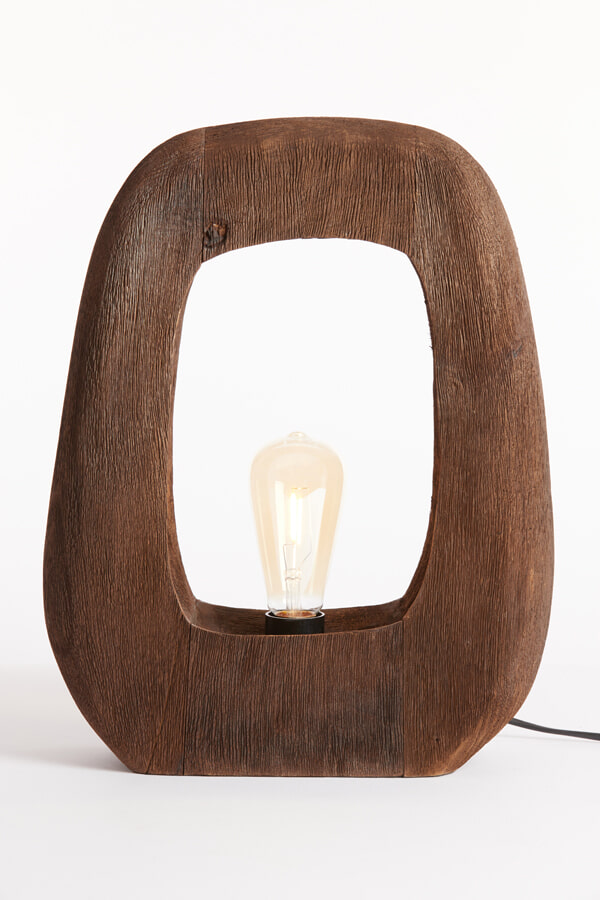 Light & Living Tafellamp 'Kelafo' Mangohout, 40cm, kleur Bruin