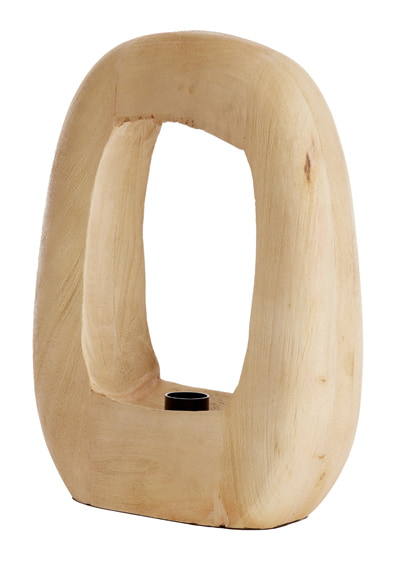 Light & Living Tafellamp 'Kelafo' Mangohout, 40cm, kleur Naturel