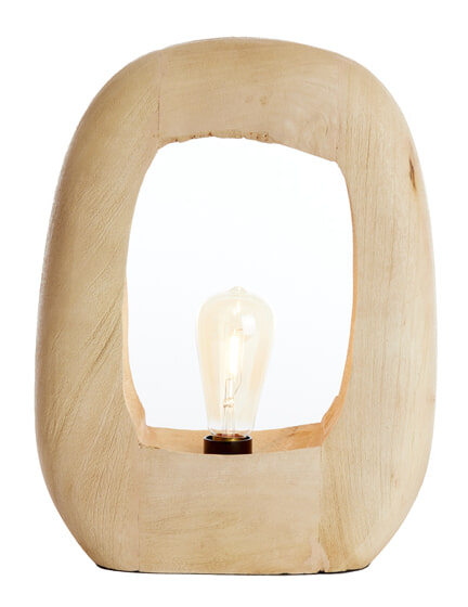 Light&living Tafellamp 33x10x40 cm KELAFO hout mat naturel