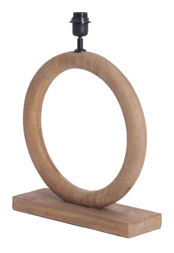 Light & Living Tafellamp 'Nubia' Mangohout, 44cm, kleur Naturel (excl. kap)