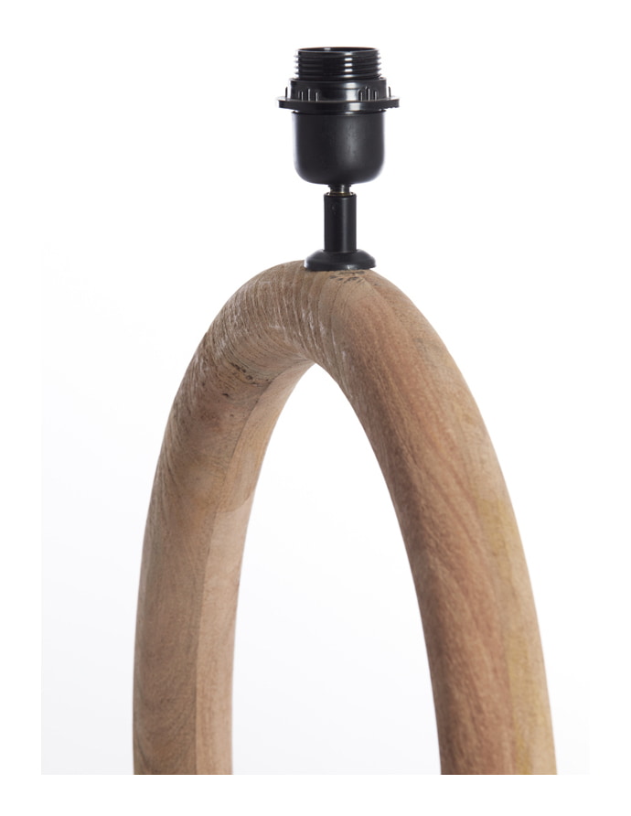 Light & Living Tafellamp 'Nubia' Mangohout, 44cm, kleur Naturel (excl. kap)