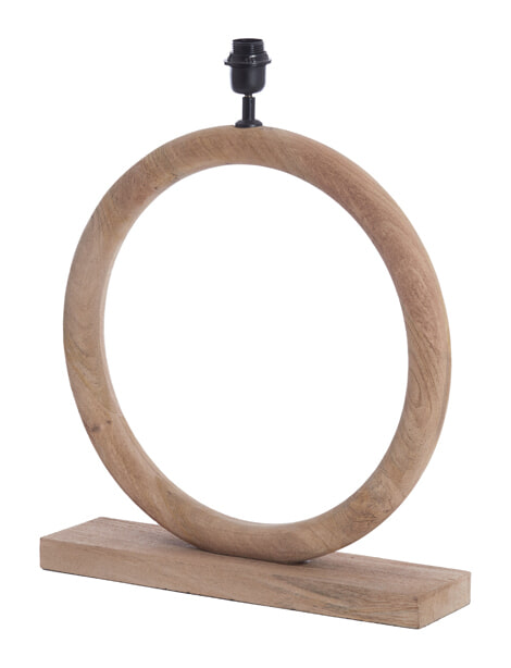 Light & Living Tafellamp 'Nubia' Mangohout, kleur Naturel (excl. kap)