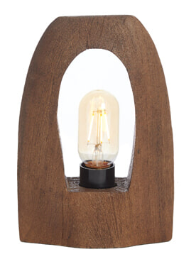 Light & Living Tafellamp 'Carini' Mangohout, 25cm