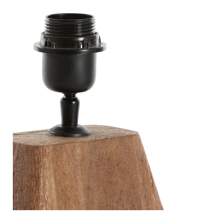 Light & Living Tafellamp 'Kardan' Mangohout, 15cm, kleur Bruin (excl. kap)