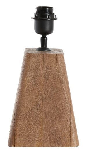Light & Living Tafellamp 'Kardan' Mangohout, 19cm hoog, kleur Bruin (excl. kap)