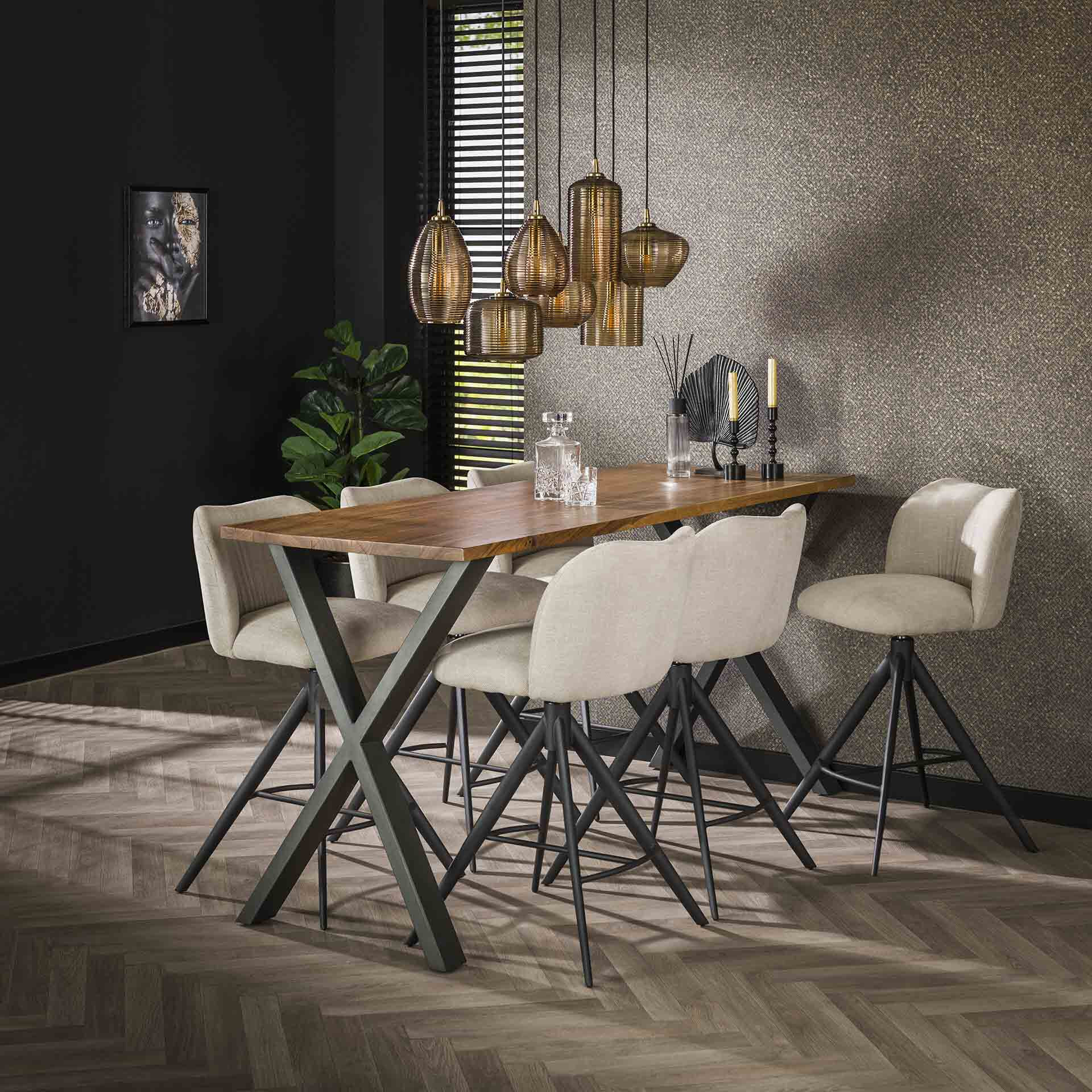 LifestyleFurn Hanglamp 'Kirin' Glas, 4+3-lamps