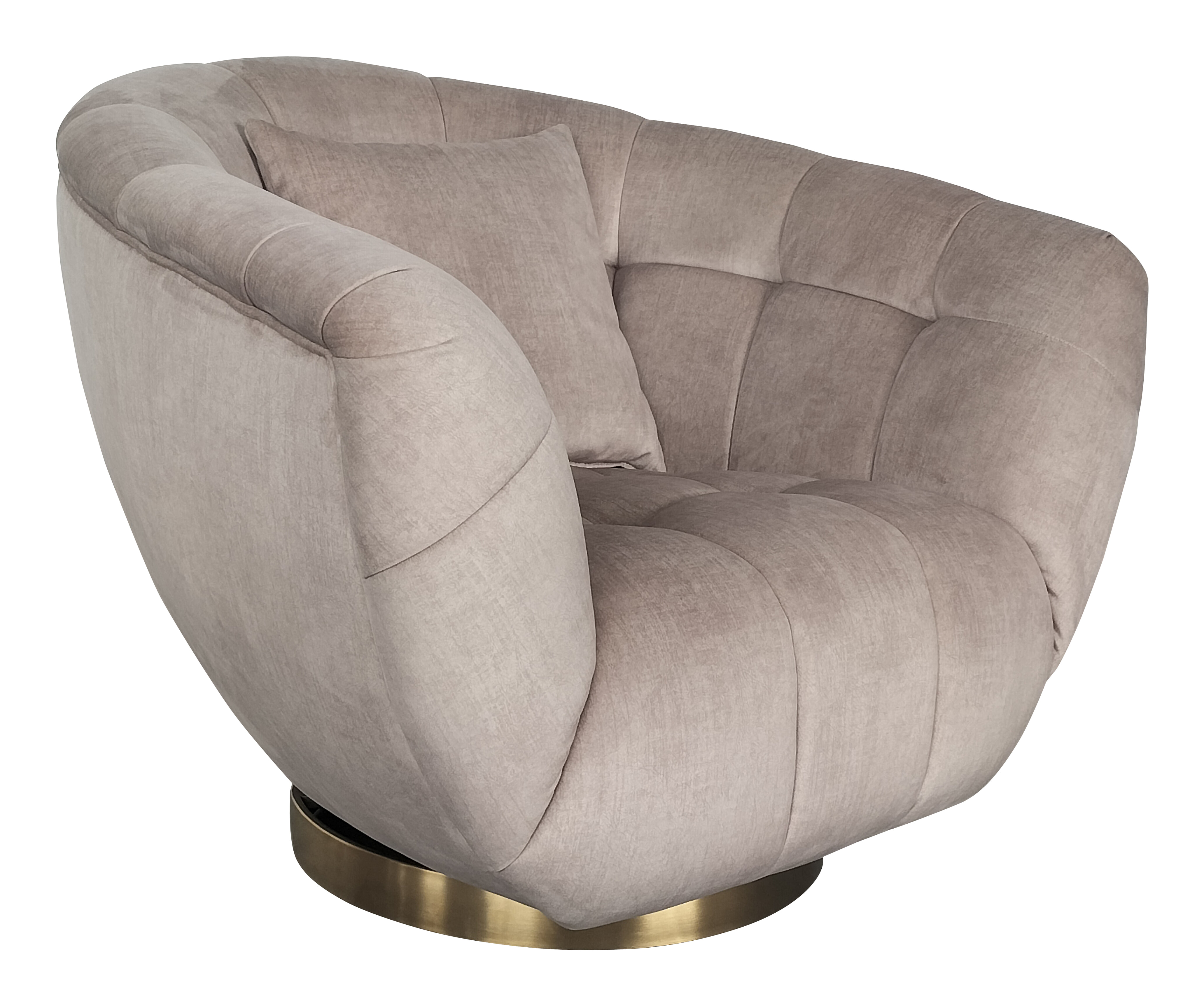 PTMD Draaifauteuil Lavina Velvet - Crème