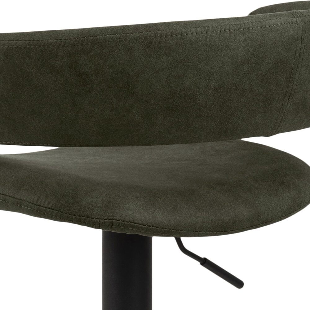 Bendt Barkruk 'Pia' (zithoogte 59-80cm), kleur Olive Green