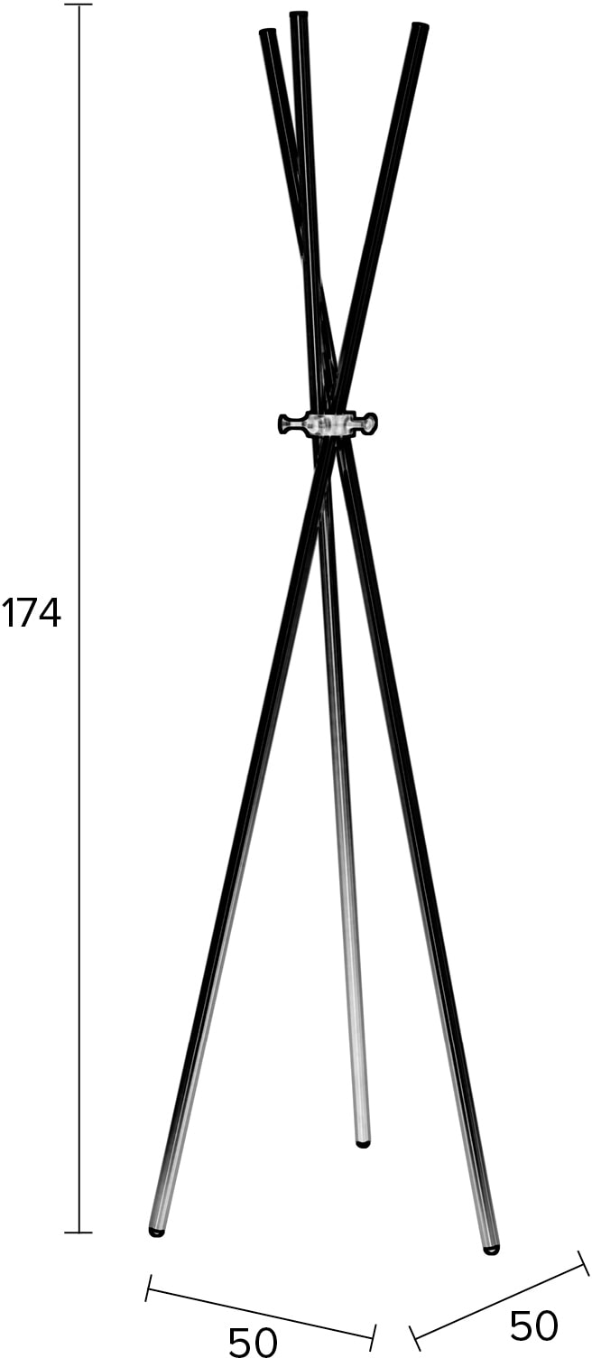 ZILT Kapstok 'Darwin', 174cm, kleur Zilver