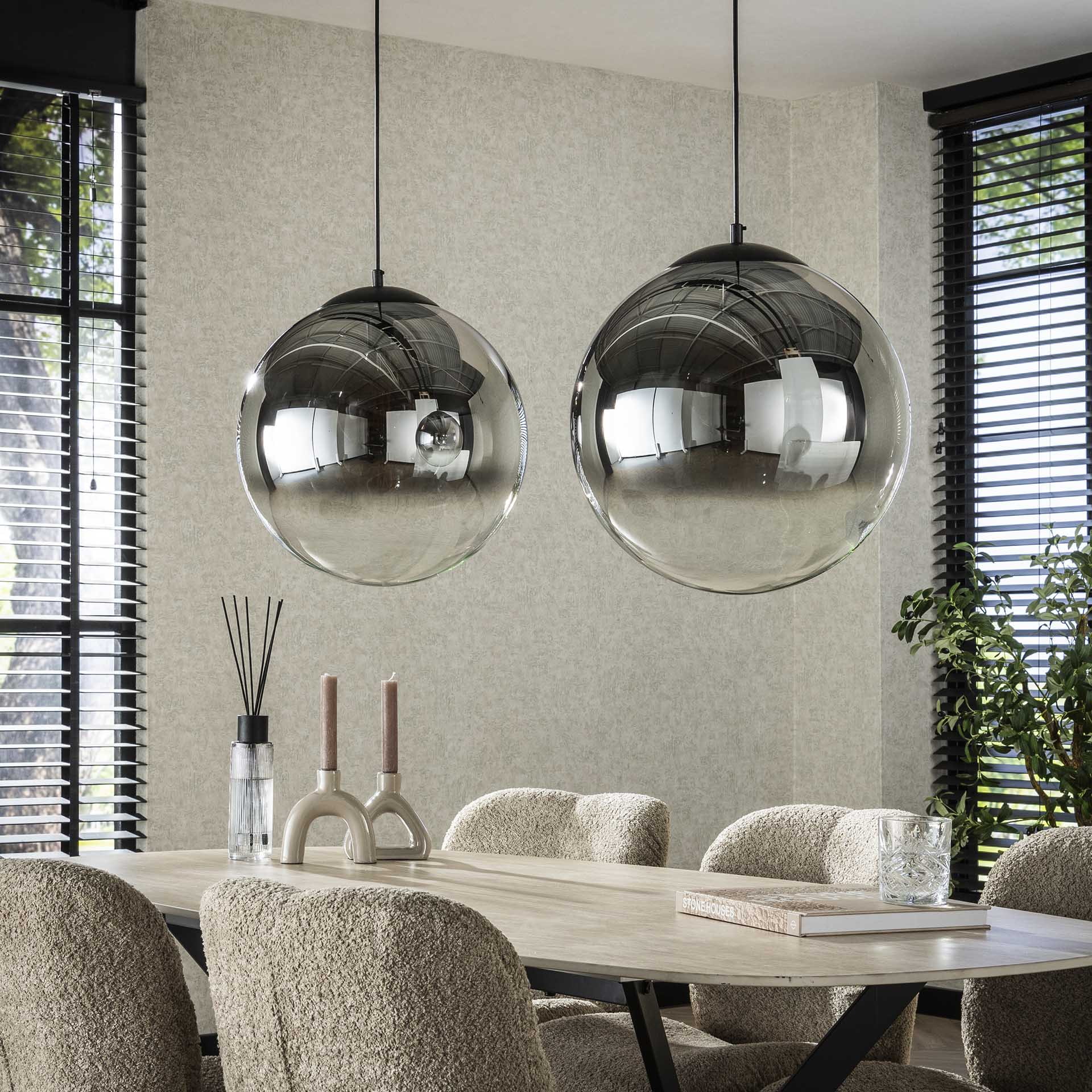 LifestyleFurn Hanglamp 'Nida' Glas, 2-lamps
