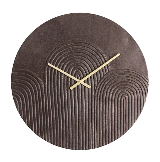 Light & Living Klok 'Gwenna' 58cm, kleur Bruin