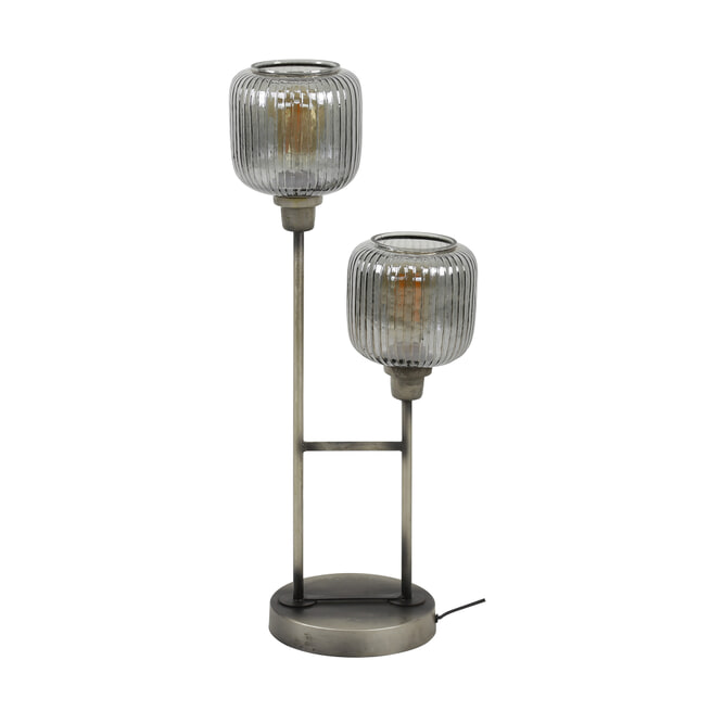 LifestyleFurn Tafellamp 'Hubert' 2-lamps, kleur Grijs