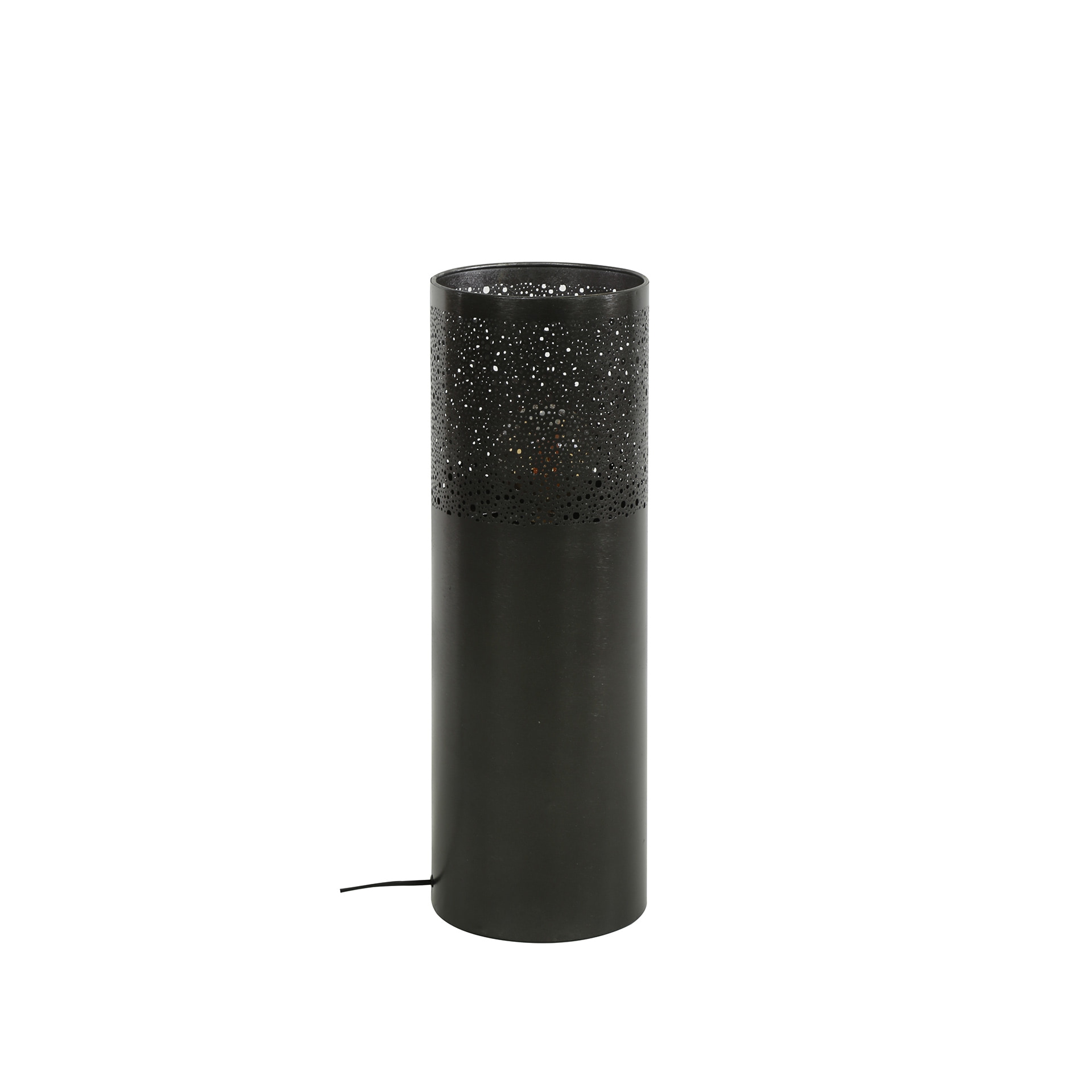 LifestyleFurn Vloerlamp 'Bryston' 60cm hoog, kleur Zwart Nikkel