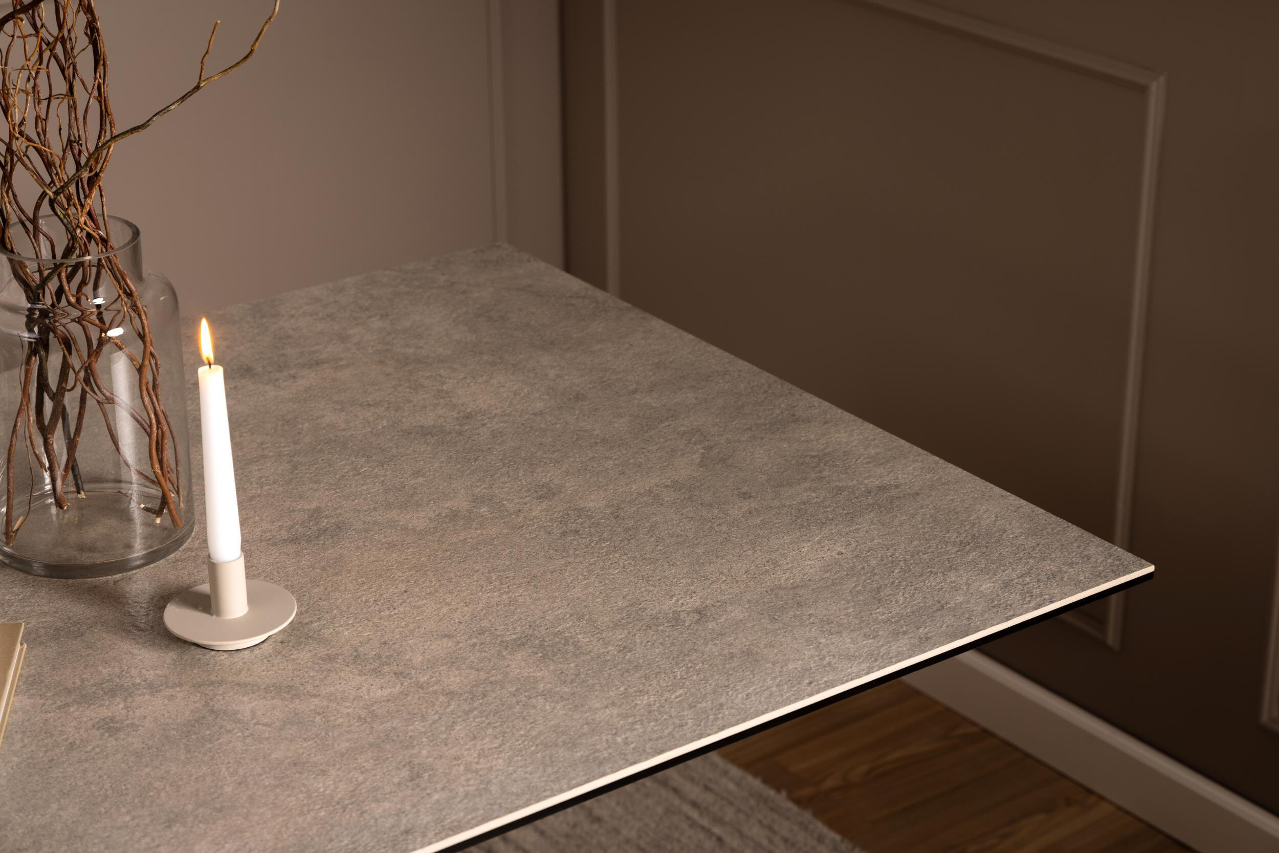 Bendt Eettafel 'Line' Keramiek, 160 x 90cm, kleur Grijs