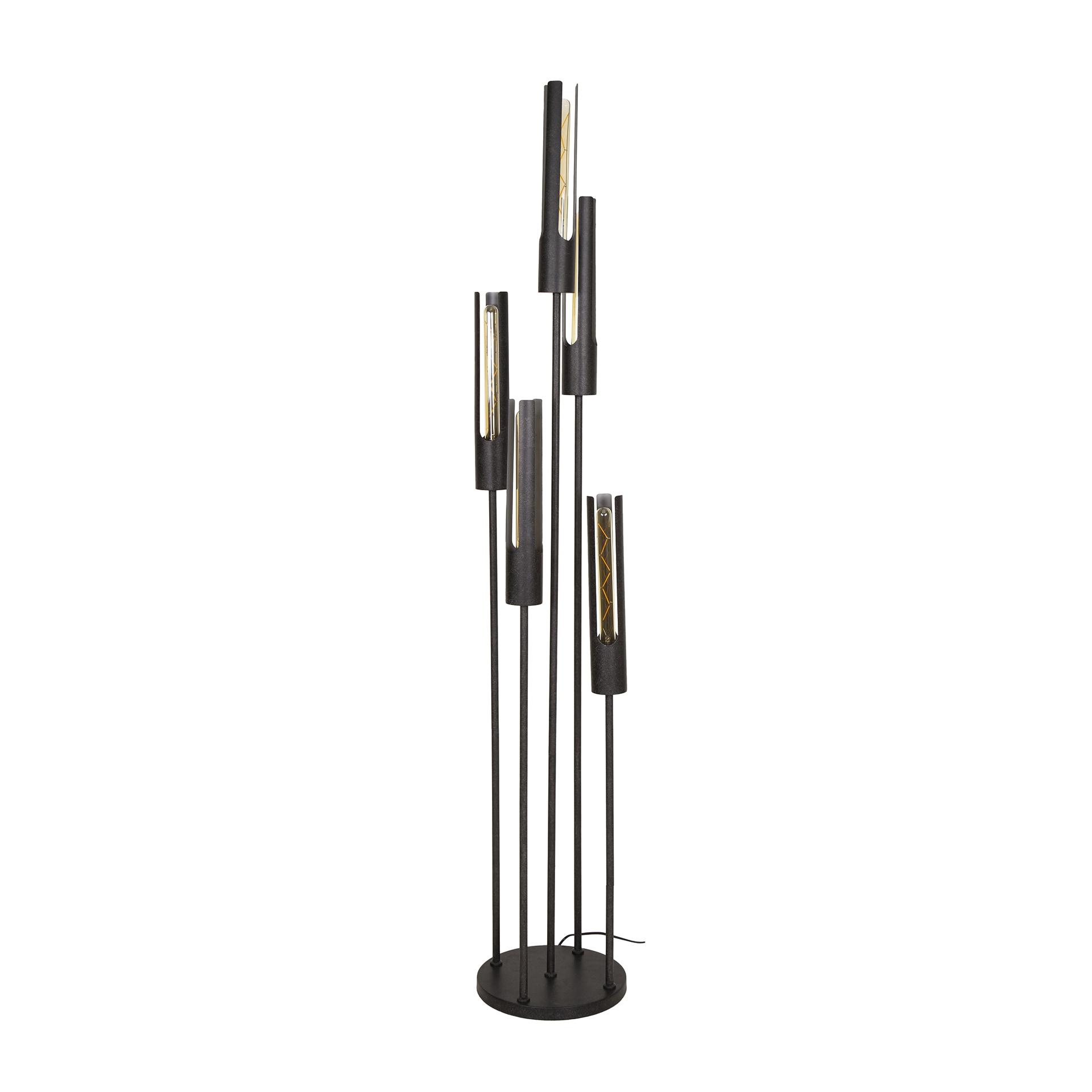 LifestyleFurn Vloerlamp 'Charnelle' 5-lamps, Artic Black