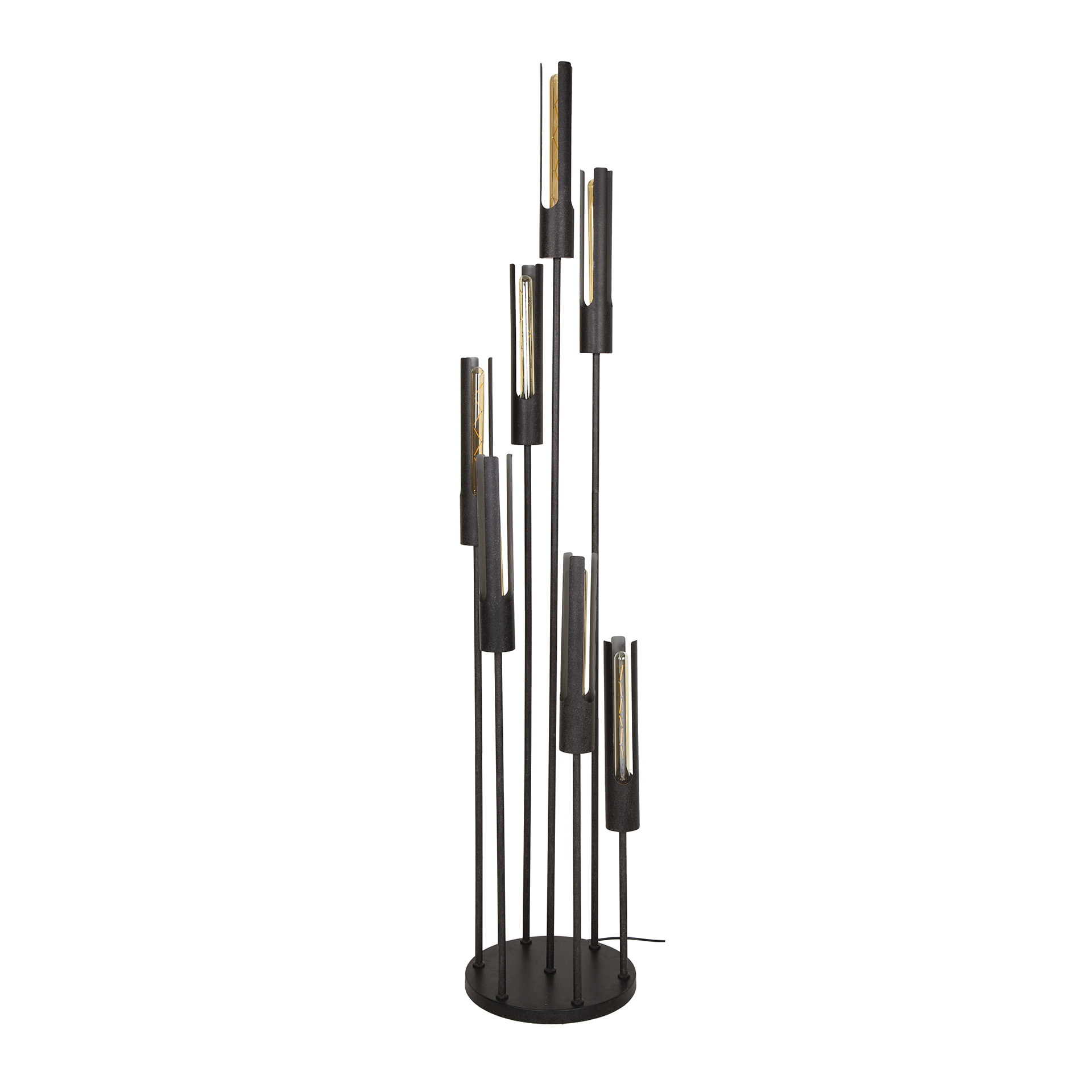 LifestyleFurn Vloerlamp 'Charnelle' 7-lamps, Artic Black
