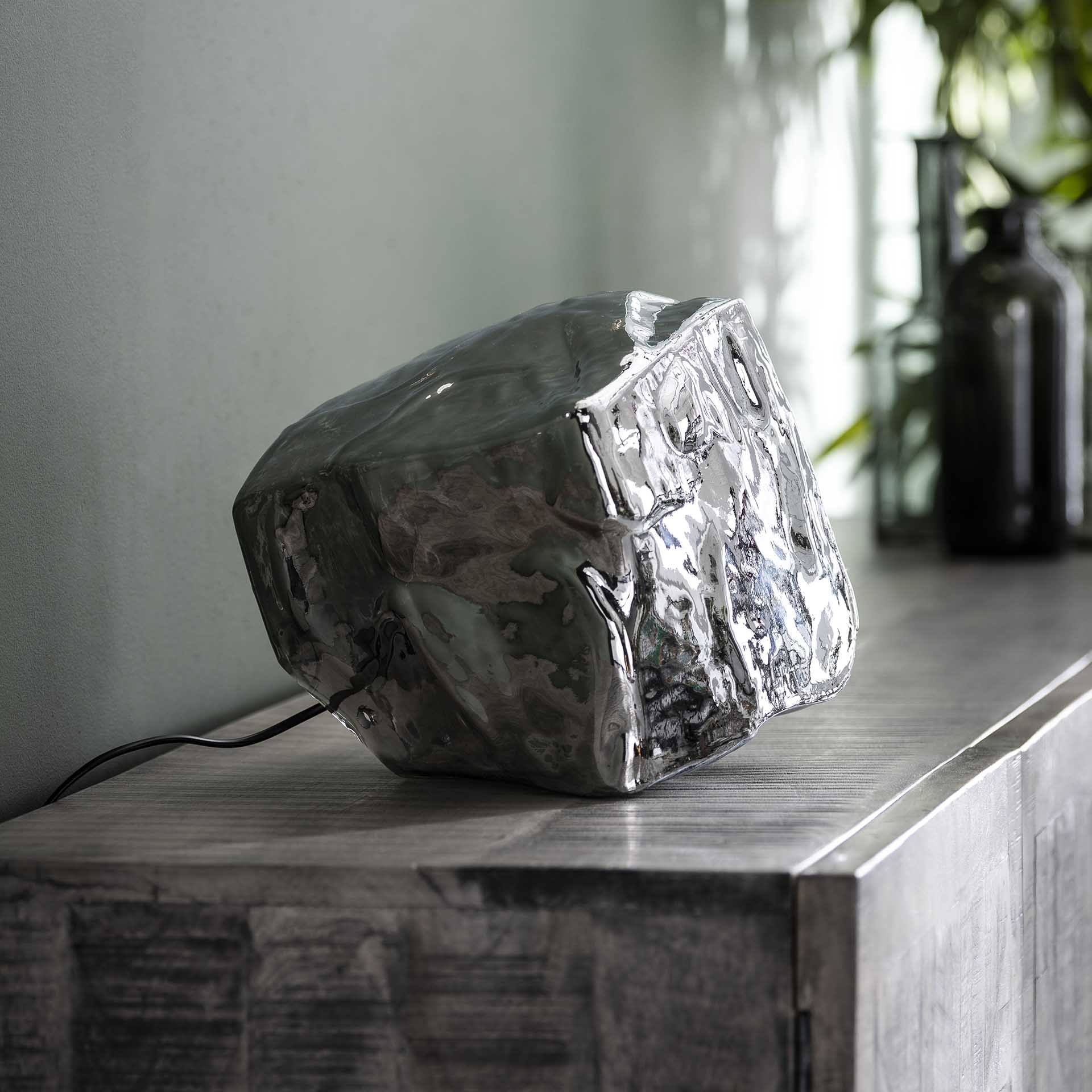 Tafellamp 'Rock' kleur Chromed