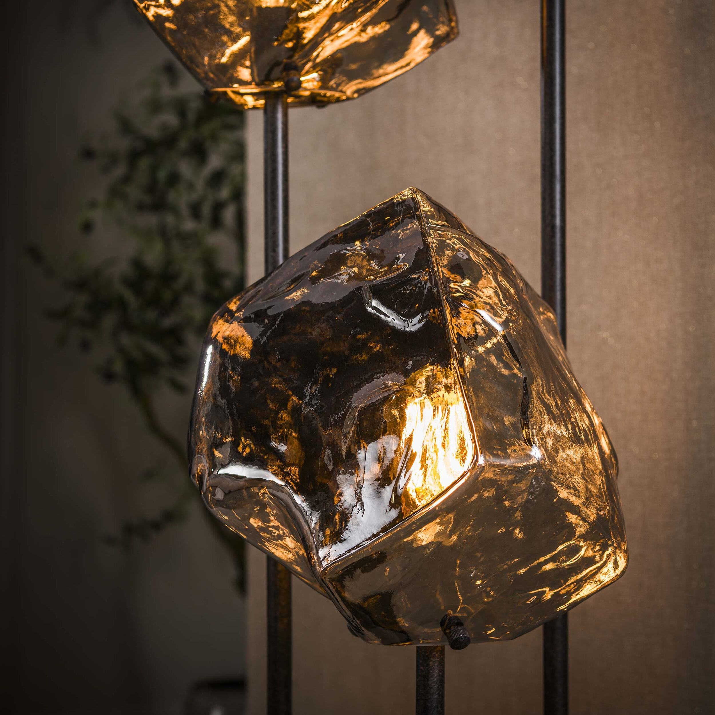 LifestyleFurn Vloerlamp 'Rock' 3-lamps, kleur Chromed