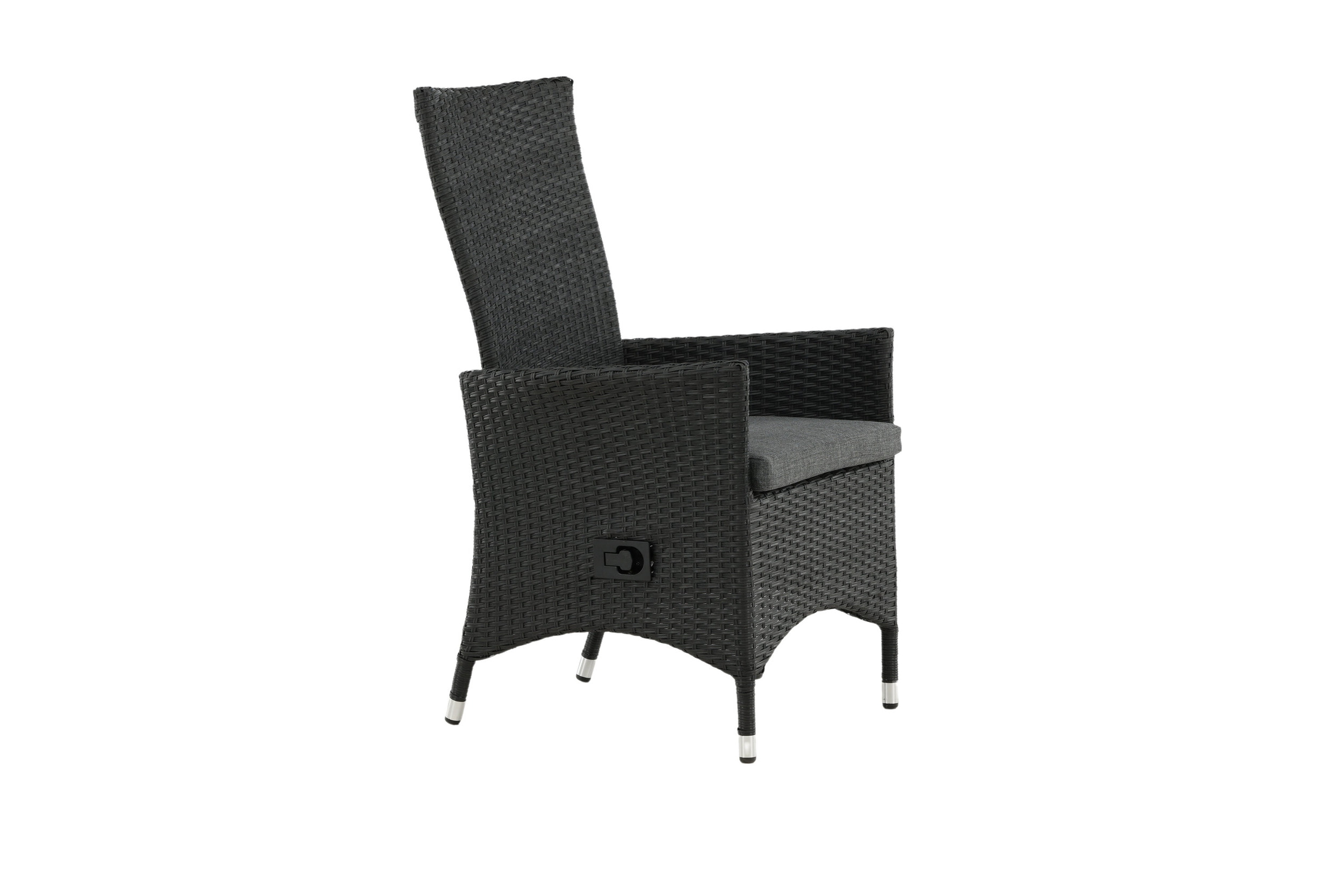 Nohr Verstelbare Tuinstoel 'Davinia' Wicker, kleur Zwart