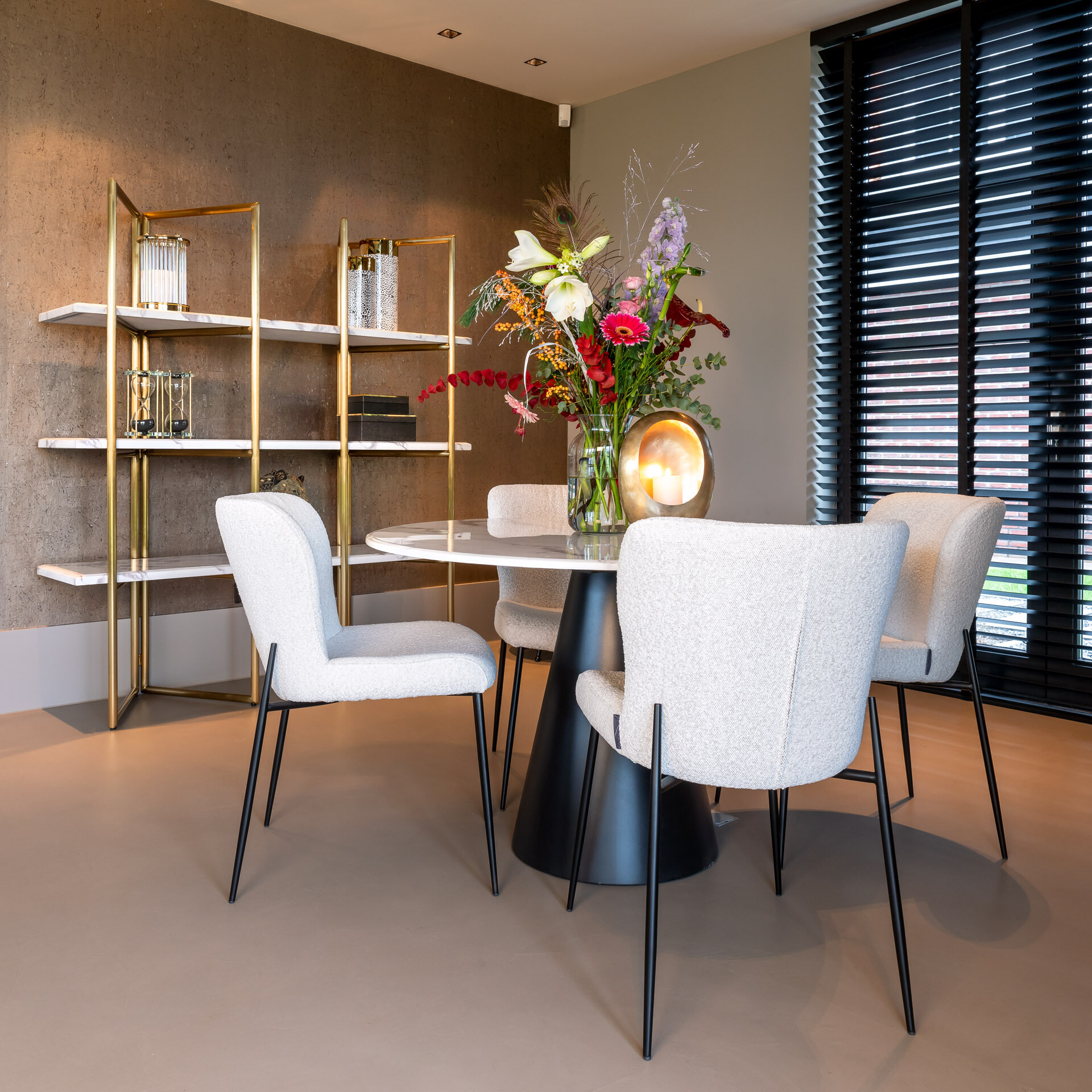 Richmond Ronde Eettafel 'Degas' 120cm, Faux Marmer