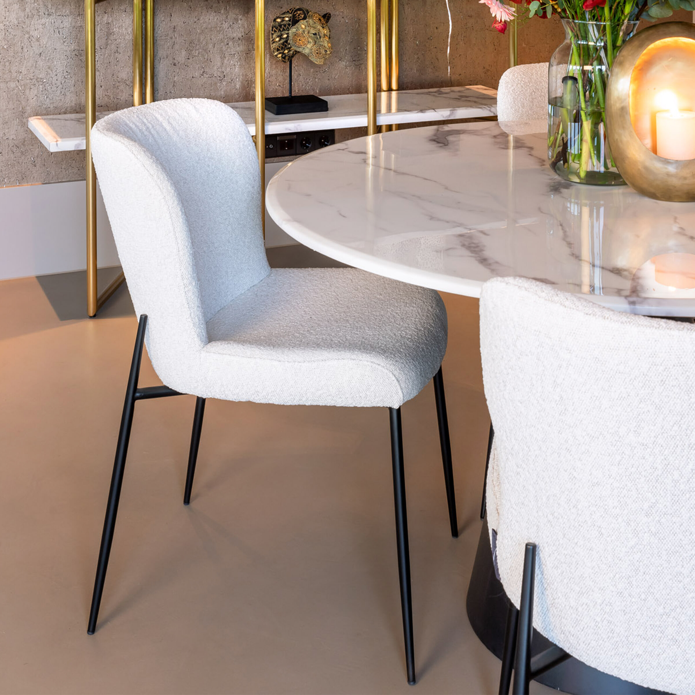 Richmond Ronde Eettafel 'Degas' 120cm, Faux Marmer