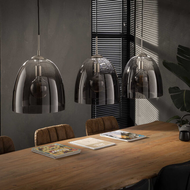 Milieuvriendelijk bijgeloof Aanwezigheid Glazen Hanglamp Misha 3-lamps • Sohome