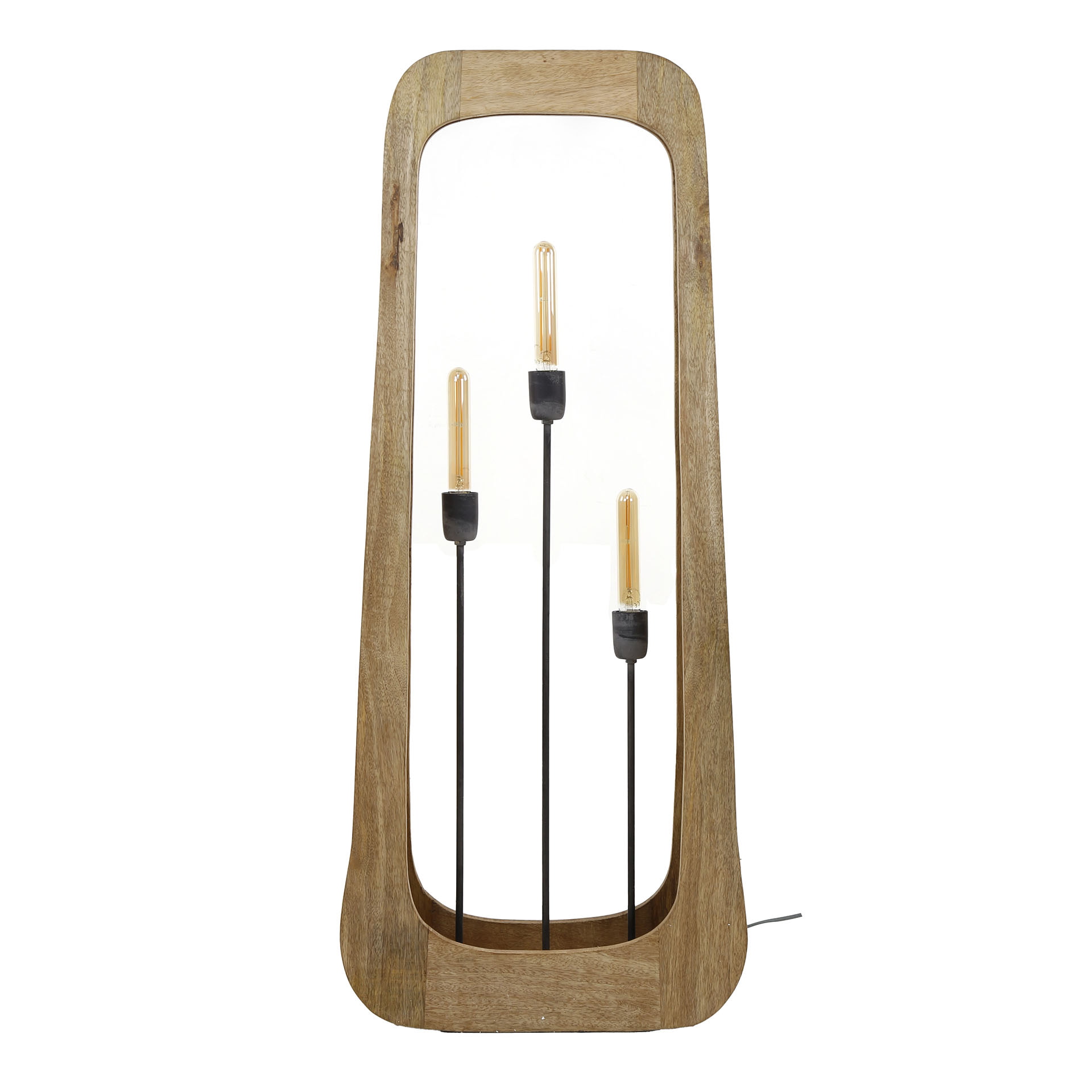 LifestyleFurn Vloerlamp 'Dain' 120cm, Mangohout