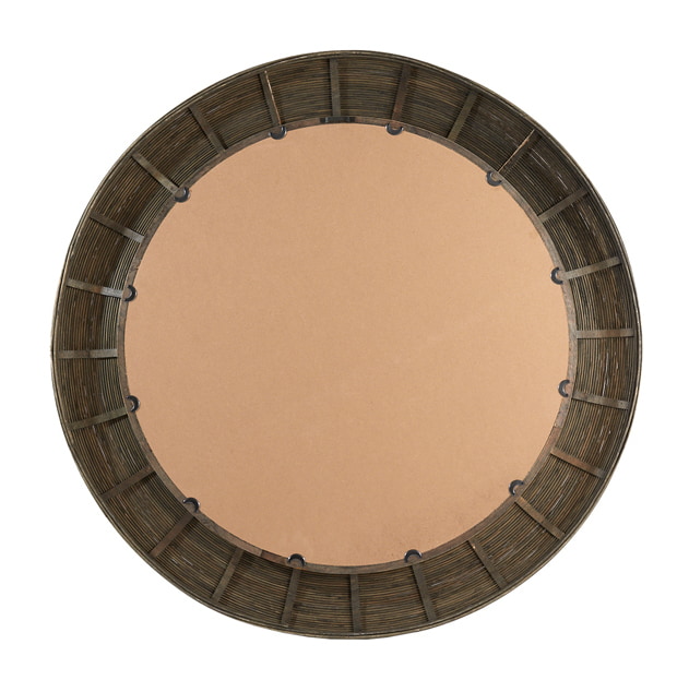 Light & Living Ronde Spiegel 'Piedre' Rotan, 110cm, kleur Bruin