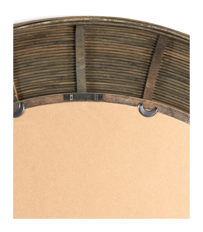 Light & Living Ronde Spiegel 'Piedre' Rotan, 110cm, kleur Bruin