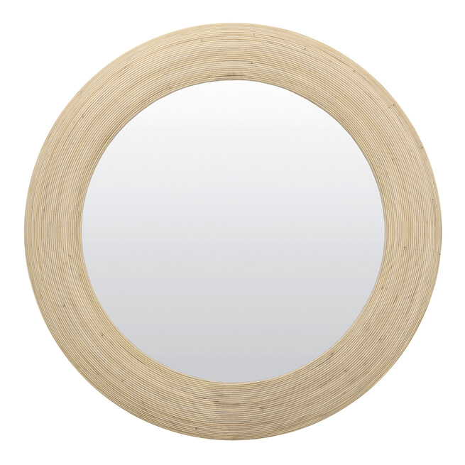 Light & Living Spiegel 'Piedre' Ø109cm, rotan naturel