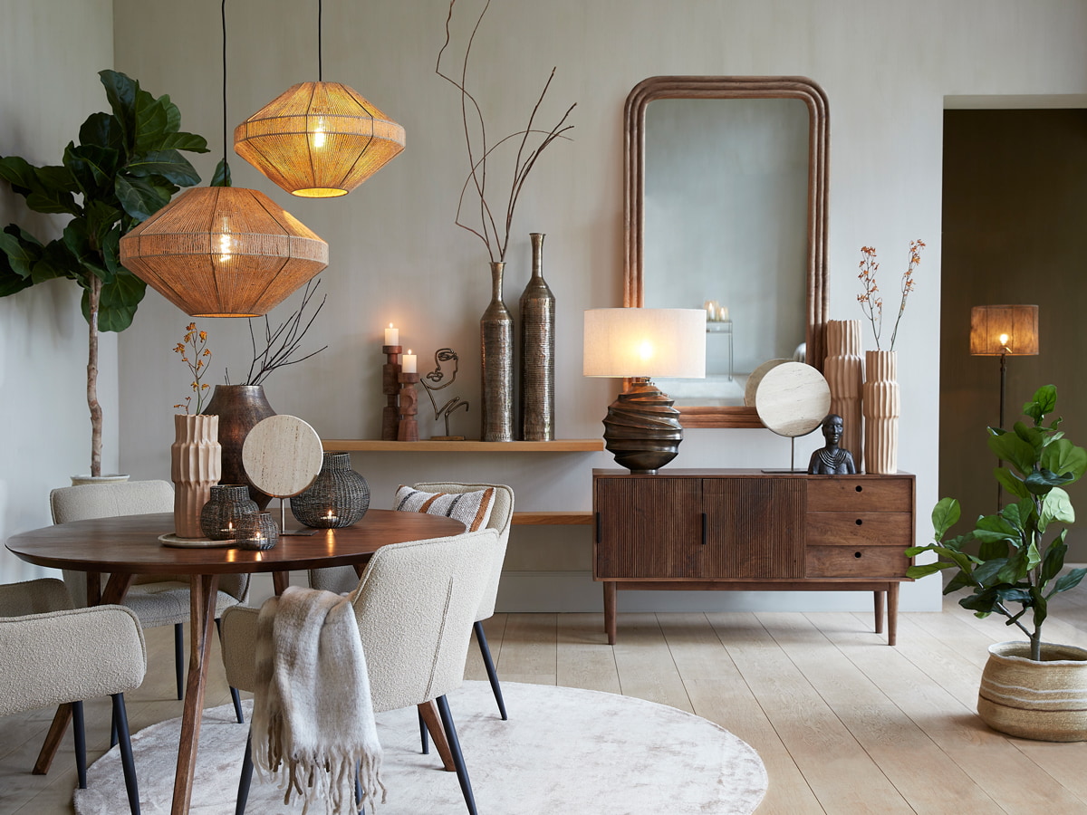 Light & Living Spiegel 'Florias' Mangohout, 169 x 100cm