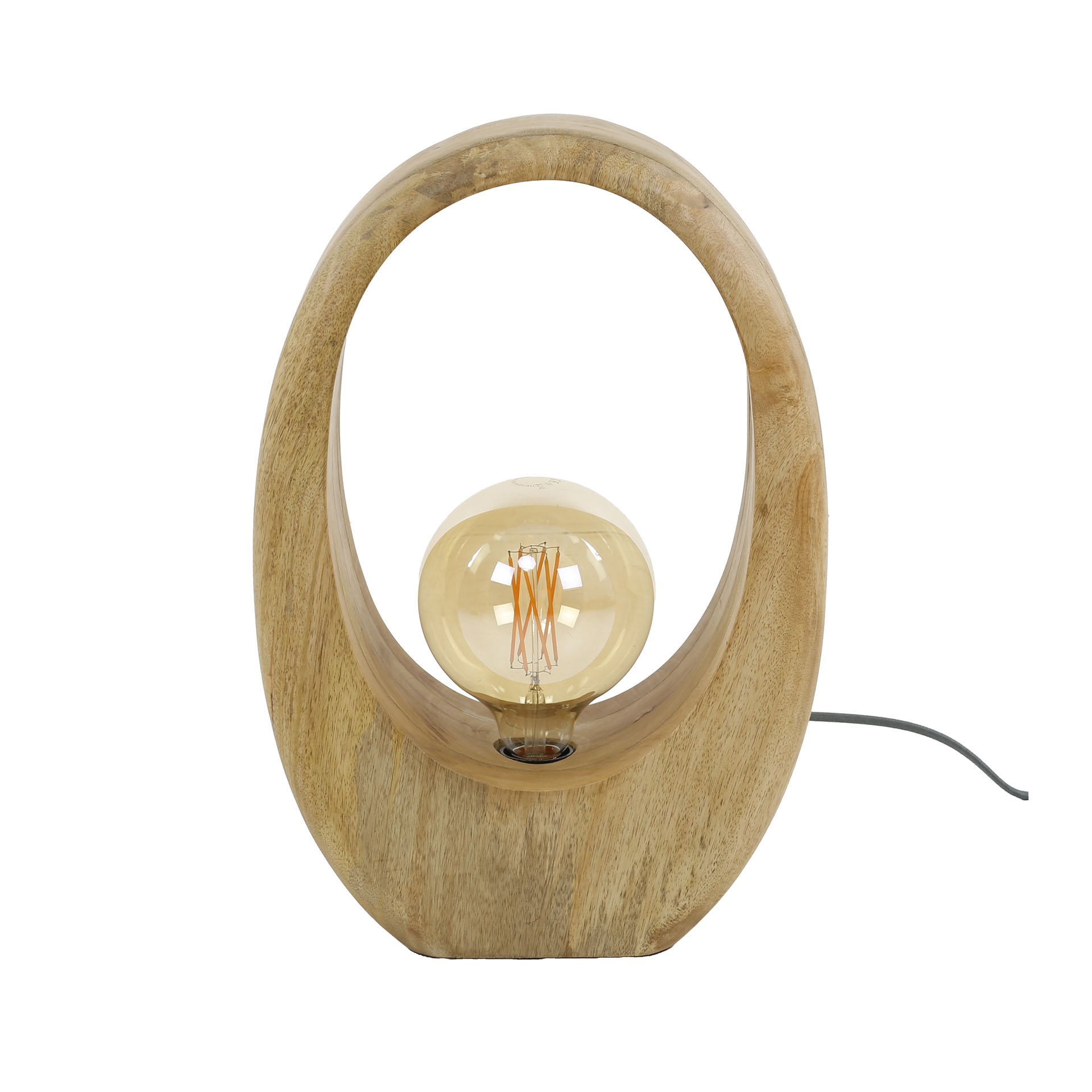 LifestyleFurn Tafellamp 'Laurene' Mangohout, 43cm hoog