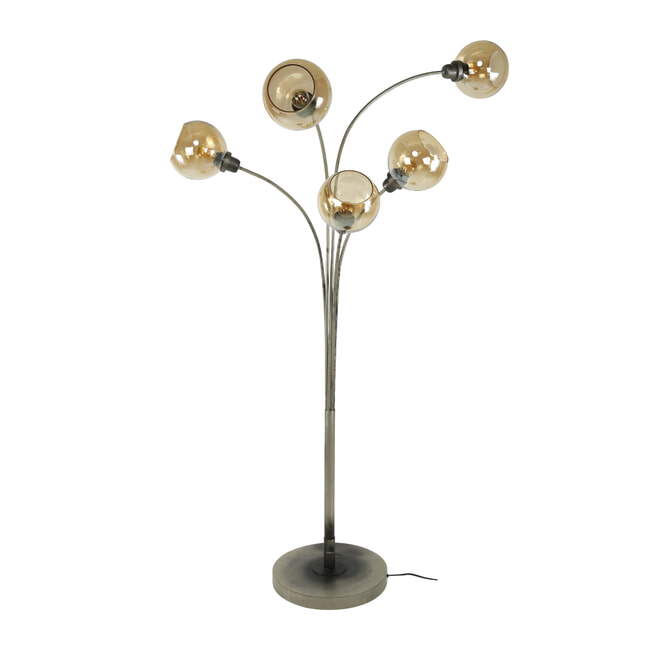 LifestyleFurn Vloerlamp 'Trees' 5-lamps, kleur Amber